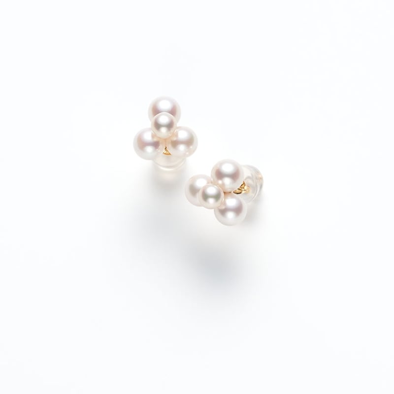 K18YGアコヤ真珠ピアス 女性へのプレゼント K18YG あこや真珠 ピアス 18金イエロー