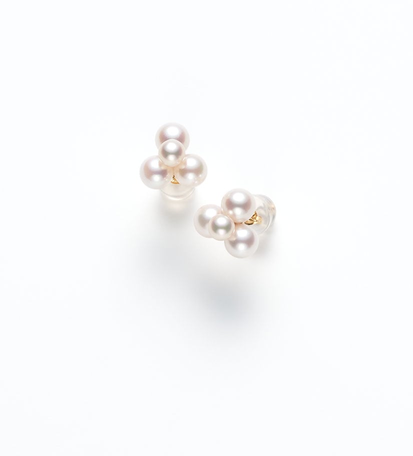 【新品未使用】mmm jewely あこやパールピアス　K18 K18 アコヤパール ピアス（ピアス（両耳用））｜Jewel closet by