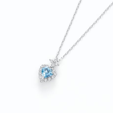 No.80　PTアクアマリンペンダント　0.20ｃｔ/Ｄ-0.12ｃｔ
