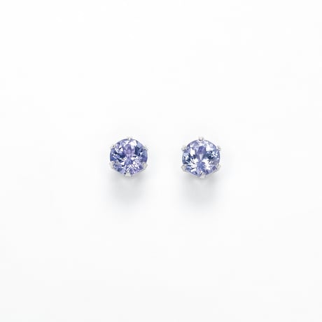 No.68　PTタンザナイトピアス　計：0.80CT（0.40CT×2）