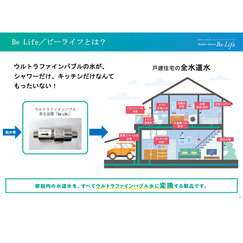 ウルトラファインバブル「Be-Life」（設置料：5,000円込み） | NAKAJIMA