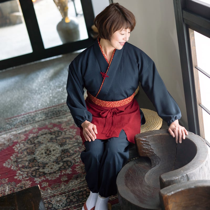 長袖 上下セット 浅瀬 S-952 紺 こん | 布の力 久磨衣