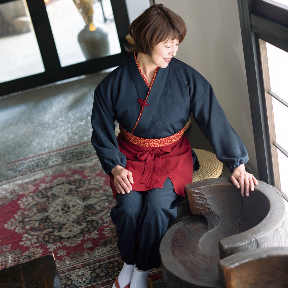 長袖 上下セット 浅瀬 S-952 紺 こん | 布の力 久磨衣