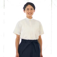 半袖 スタンドカラーシャツ J-110 オフホワイト