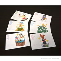 『日常』トレーディングクリアしおり付ポストカードセット 全６種