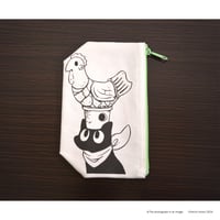 『日常』マチ付きポーチ