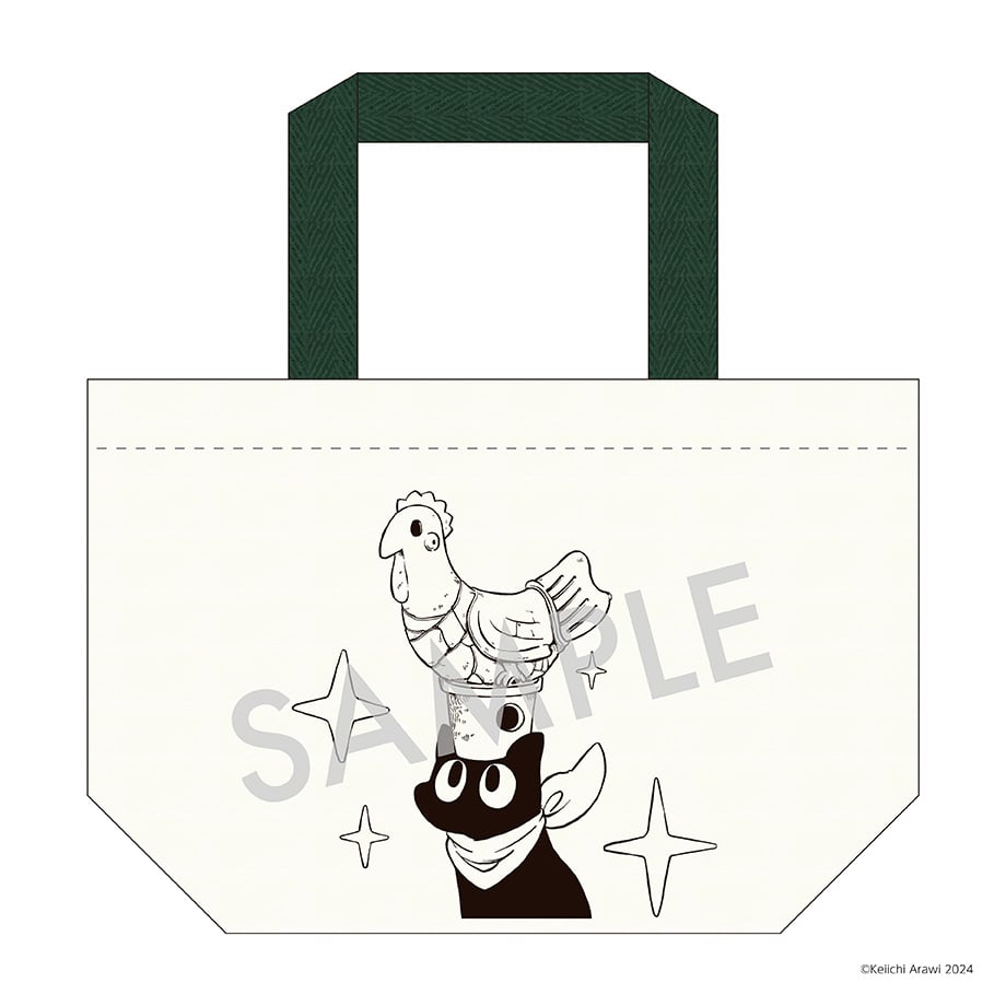 日常 ✕ 伊勢崎市　坂本さん ミニトートバッグ ✕2 バッジ✕5　あらゐけいいち 日常 ✕ 伊勢崎市 坂本さん ミニトートバッグ ✕2 バッジ✕5