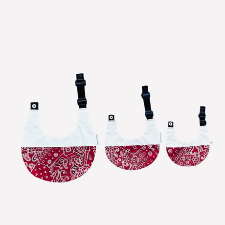 【ペイズリー RED】dog bib（S)