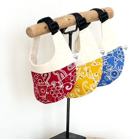 【ペイズリー YELLOW】dog bib（S)