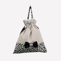 【ダルメシアン×リボン】owner’s bag（BEIGE）