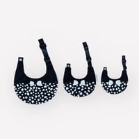 【ダルメシアン×リボン BLACK】dog bib（M)