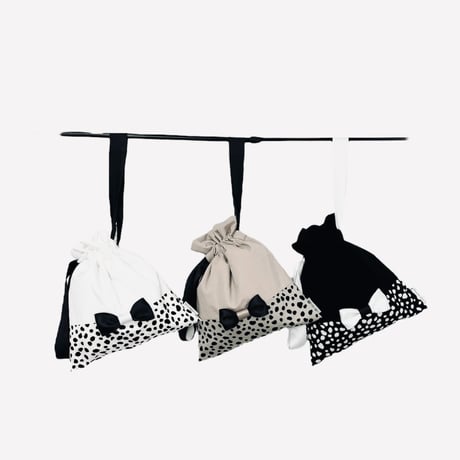 【ダルメシアン×リボン】owner's bag（BLACK）