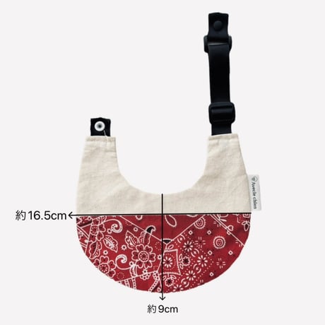 【デニム WHITE】dog bib（M)