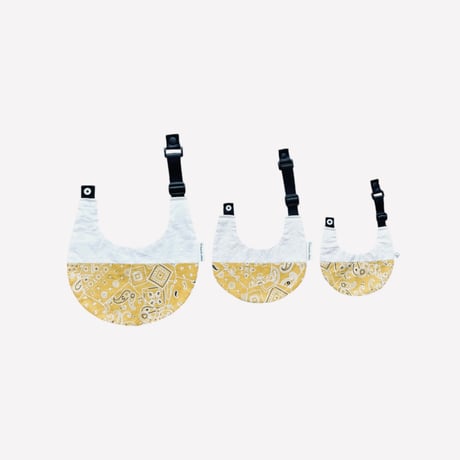 【ペイズリー YELLOW】dog bib（S)
