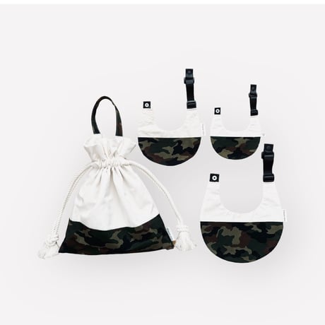【迷彩カモフラ GREEN】dog bib（L)