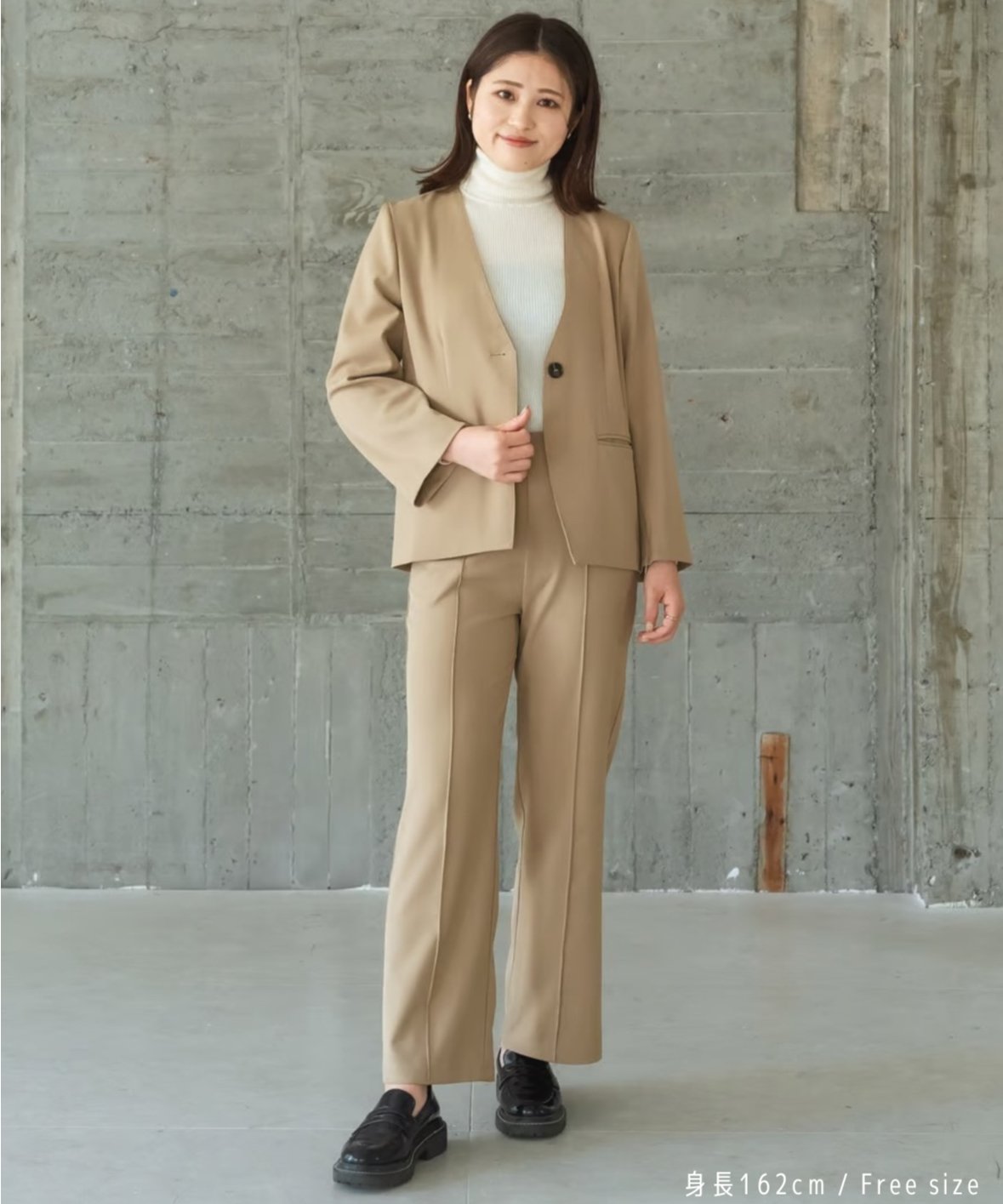 212* 新品 BEIGE, ベイジ MAZARINE ノーカラージャケット 2 212* 新品 BEIGE, ベイジ MAZARINE ノーカラージャケット 2