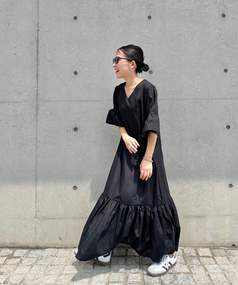 袖フリルワンピース | Kichi