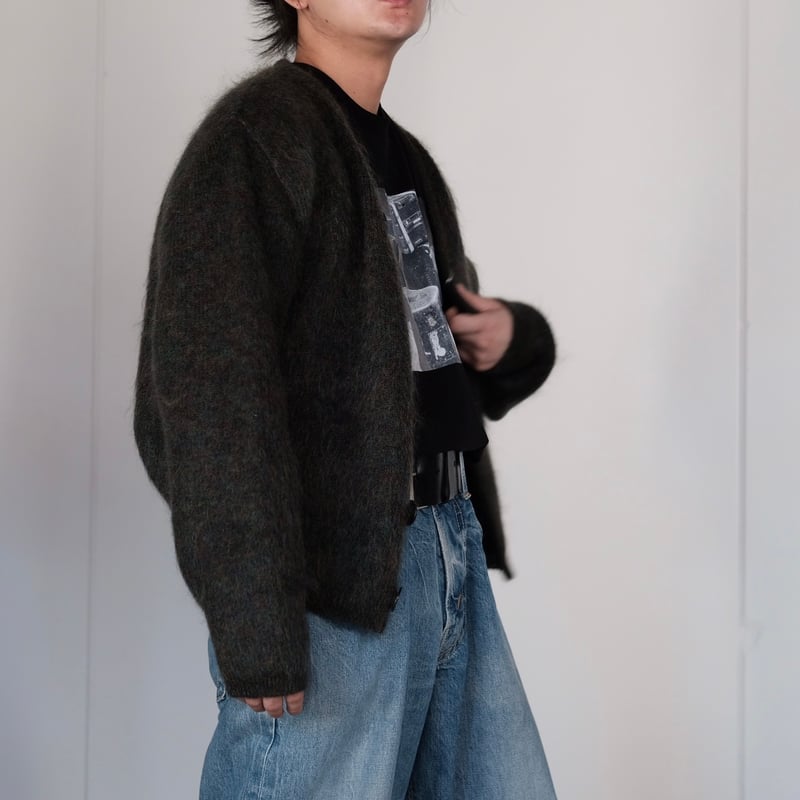 KOOKY ZOO / JUVENILE MOHAIR CARDIGAN(MIX GREEN)