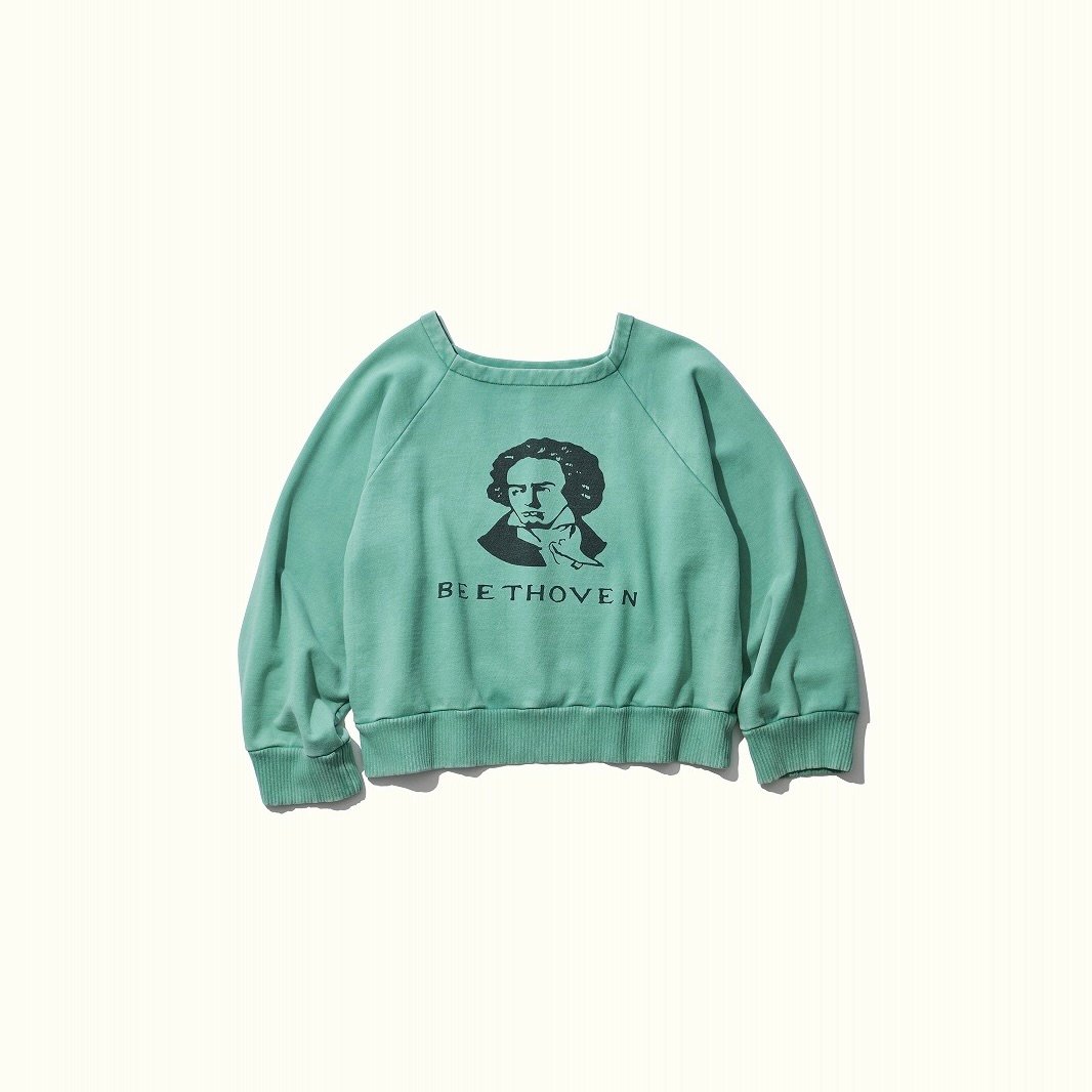 新品未使用　KOOKY ZOO JUVENILE SWEAT SHIRT BIG KOOKY ZOO / SCHROEDER SWEAT SHIRT (FADE GREEN)