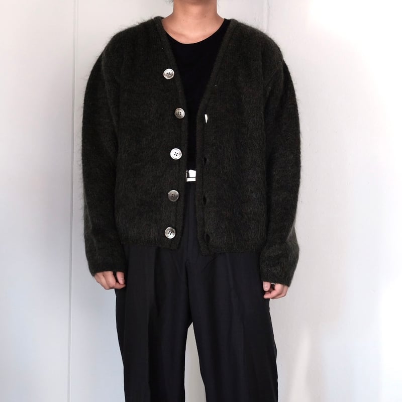 KOOKY ZOO / JUVENILE MOHAIR CARDIGAN(MIX GREEN)