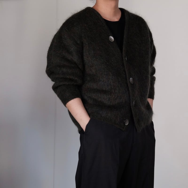 KOOKY ZOO / JUVENILE MOHAIR CARDIGAN(MIX GREEN)