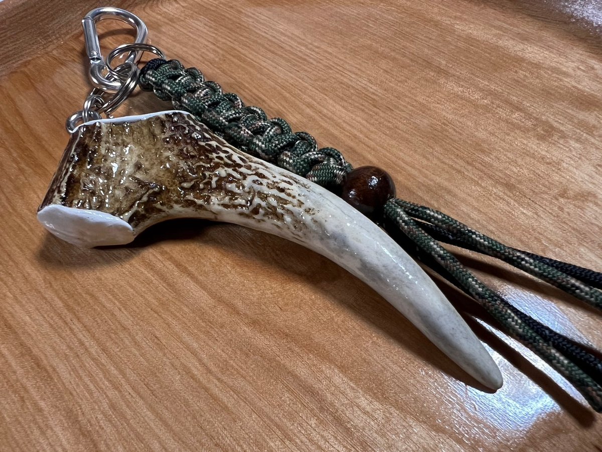 鹿の角 キーホルダー23（アーミー×ブラック） | cycle