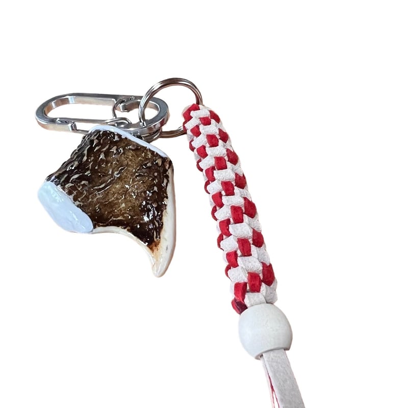 ハンドメイド うらおし 鹿の角 キーホルダー② ハンドメイド うらおし 鹿の角 キーホルダー②
