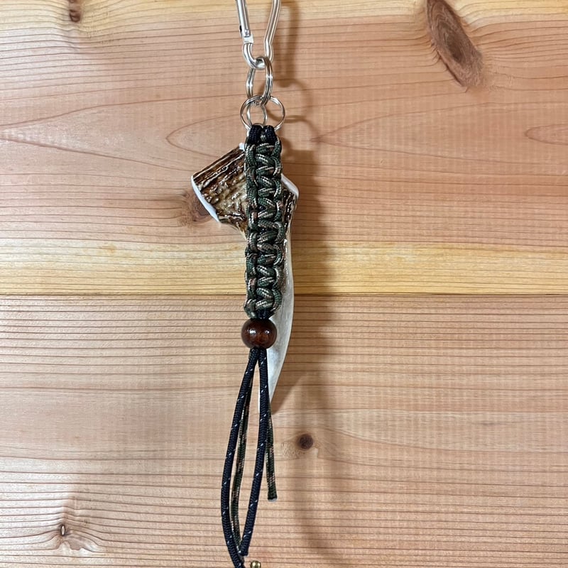 鹿の角 キーホルダー23（アーミー×ブラック） | cycle