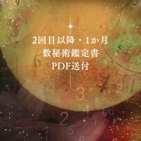 【2回目以降】数秘術鑑定書(1か月の運勢)