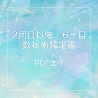 【2回目以降】数秘術鑑定書(半年の運勢)