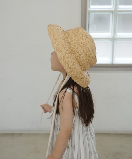 stripe salopette / white