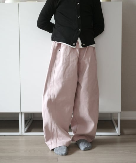color wide denim / pink