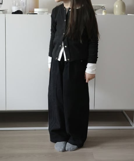 color wide denim / black