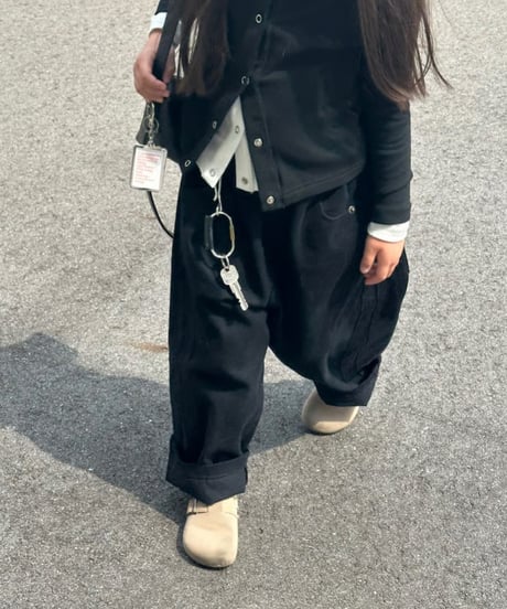 color wide denim / black