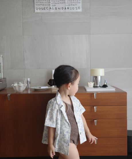 即納　flower beach shirt