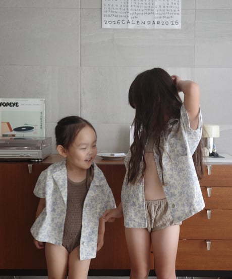 即納　flower beach shirt