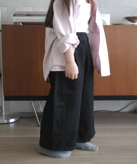 即納　Black Wide Denim