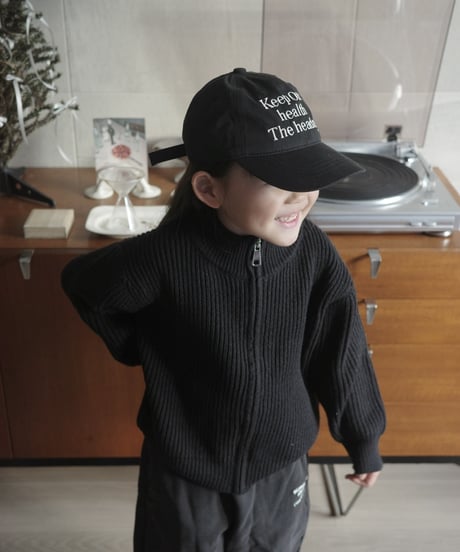 即納　zip-up cardigan