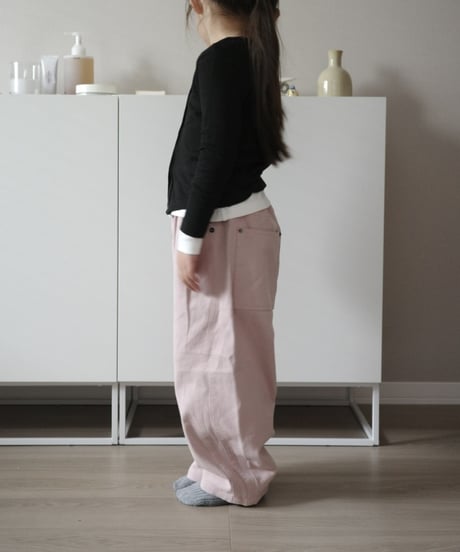 color wide denim / pink
