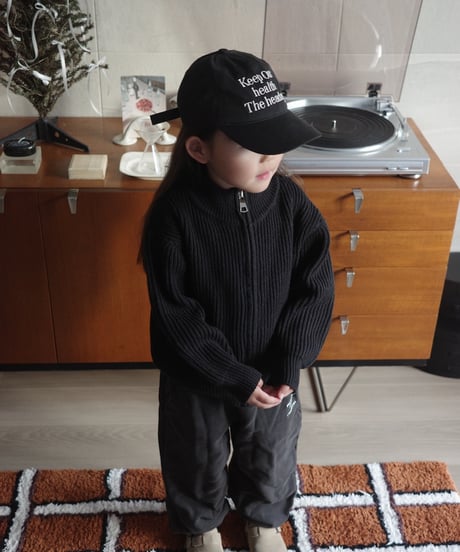 即納　zip-up cardigan