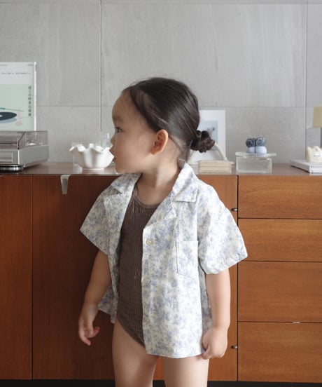 即納　flower beach shirt