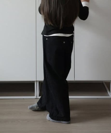 color wide denim / black