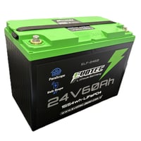 24V 60Ah LiFePO4リチウムバッテリー ELF-2460PVS 無限並列接続 ブルートゥース 防水機能