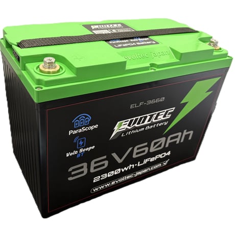 36V 60Ah LiFePO4リチウムバッテリー ELF-3660PVS 無限並列接続 船検対応