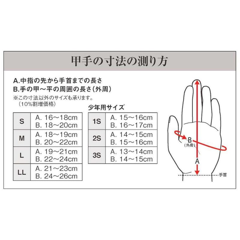 ミツボシ 甲手「峰プレミアムフィット」 A-60063 5㎜織刺 （刺繍ネーム