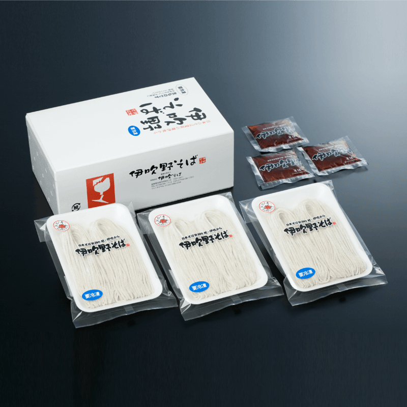 のゆそ 滋賀県湖北産〉伊吹野そば つゆセット 9人前（3人前×3箱） | 【公式