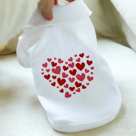 ハートプリントポロシャツ