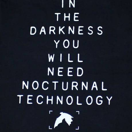 Nocturnal Technology T-Shirt [White on Black]