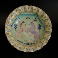 Frill bowl / Two horses