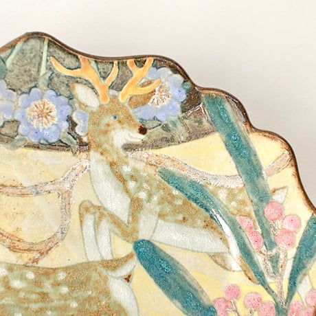 Oval plate L / The wind of the deer blow